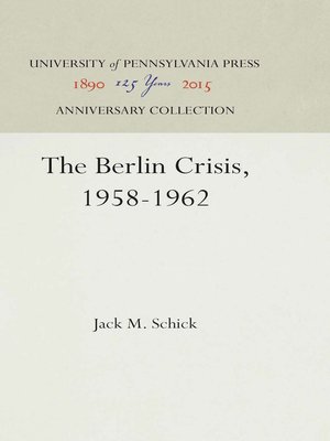 cover image of The Berlin Crisis, 1958-1962
